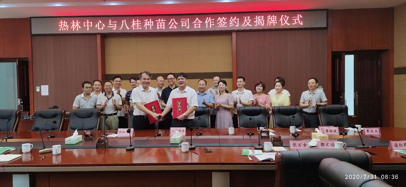 八桂种苗公司与热林中心举行合作签约仪式