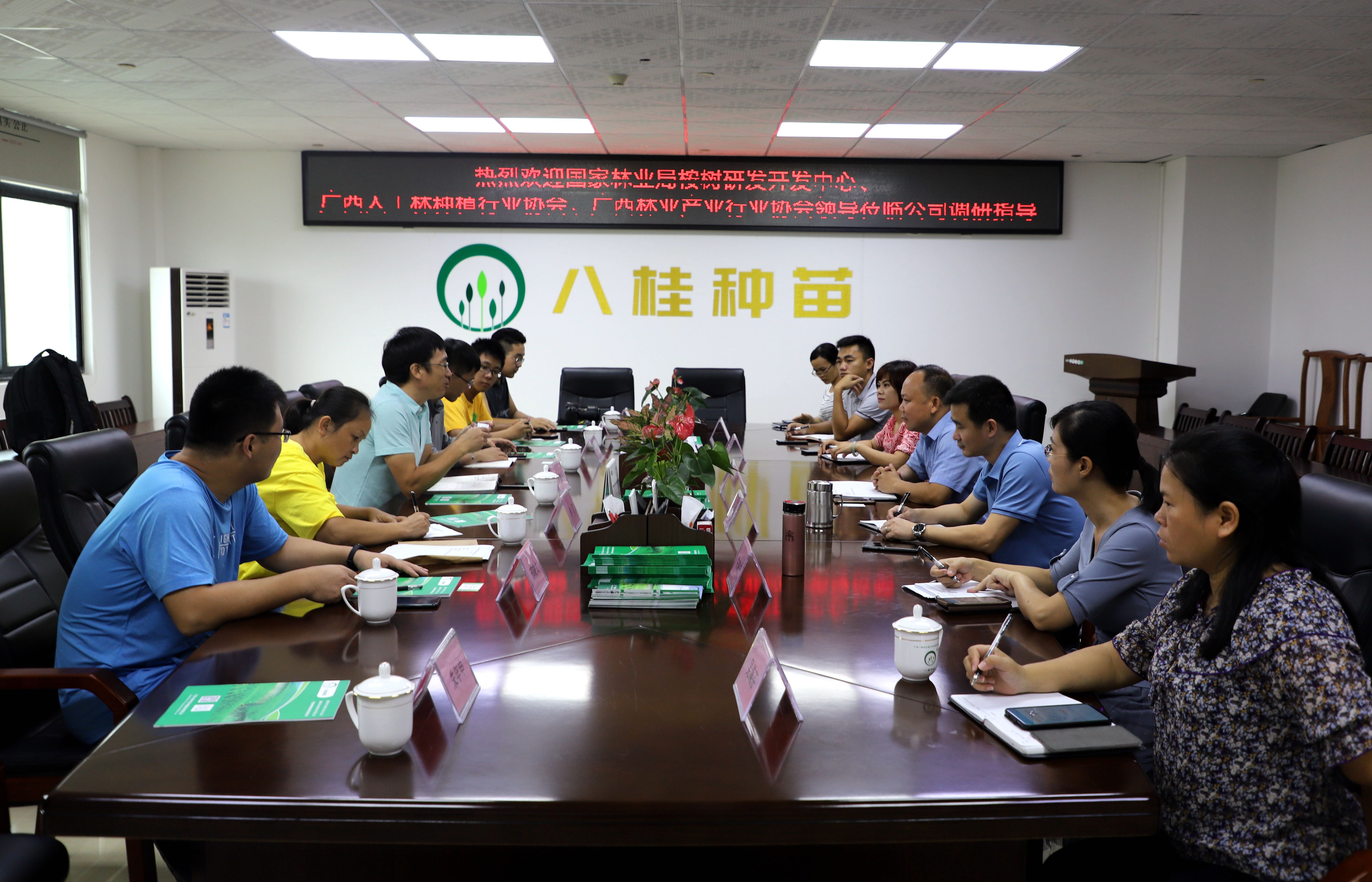 桉树中心调研组到八桂种苗公司调研