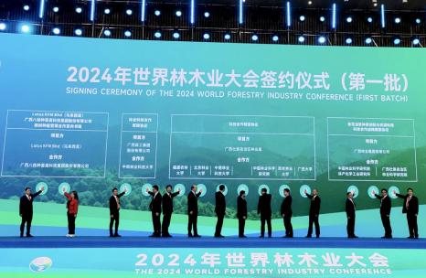八桂种苗集团在2024年世界林木业大会成功签约两大重点林业产业项目